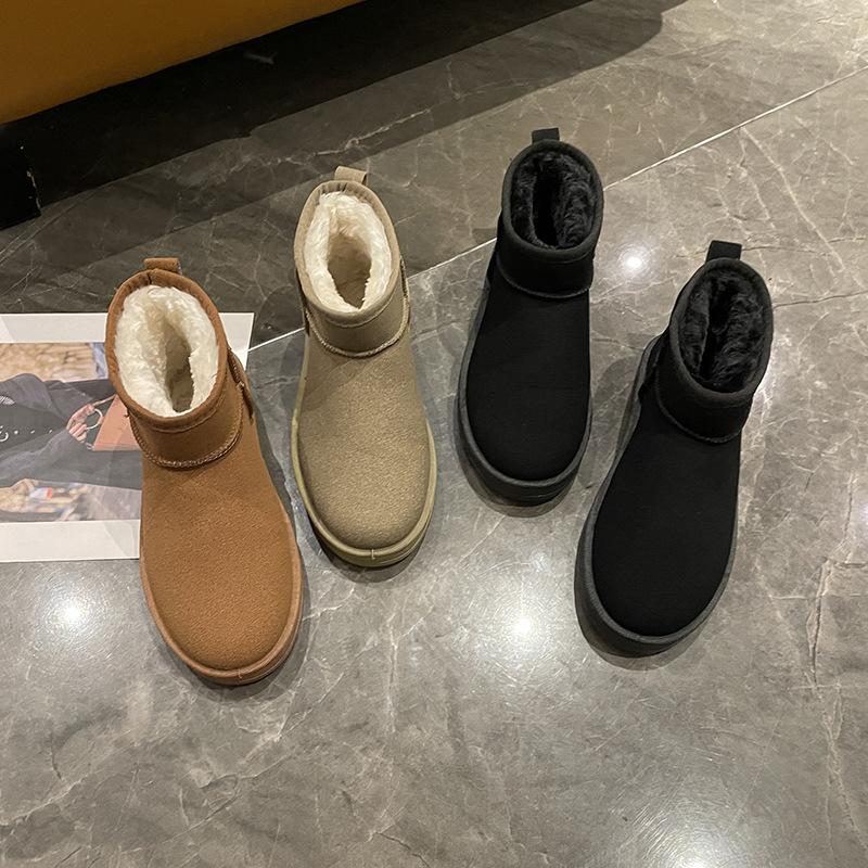 Зимние ботинки большого размера, импортная торговля, зимние, новые, с плоским дном, короткие, северо-восточные хлопковые ботинки, мужские, бархатные, утолщенные, теплые, женские, зимние ботинки