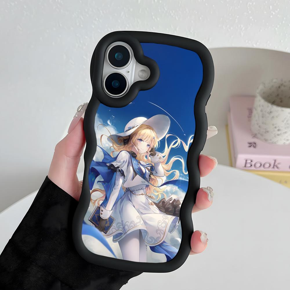 Wuthering Waves Phoebe Phone Case for iPhone 17 16 15 14 13 12 11 Air Pro Max Plus Wavy Edge TPU Colorful Cover Luxury Cover