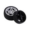 Rubber Model Car Wheels Rotatable Toy Car Modified Parts Easy Install Car Tire Model  Toy Car