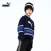 PUMA Boys' Winter Striped Crew Neck Knit Sweater