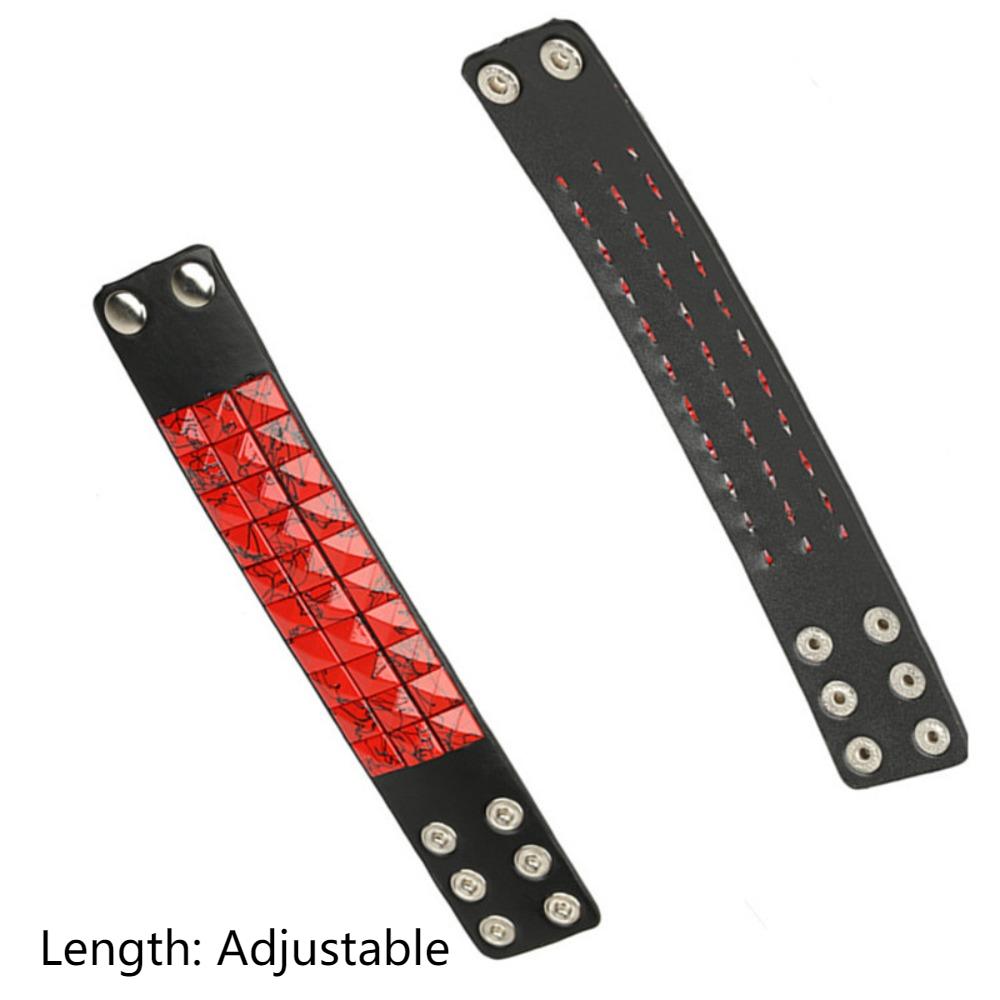 Панк кожаный браслет унисекс ювелирные изделия новый регулируемый браслет для женщин