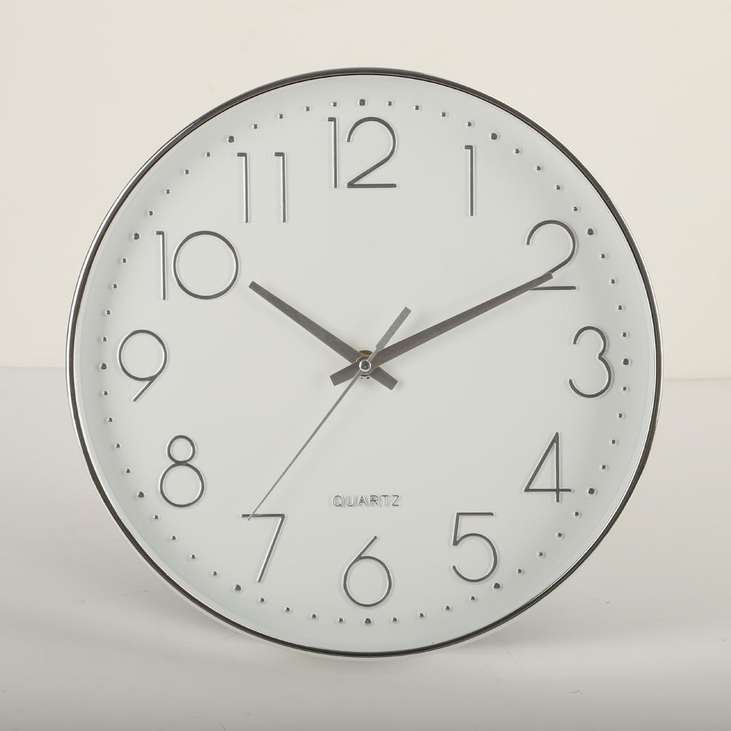 14 дюймов 35 см Пластиковые бесшумные настенные часы, Креативные и модные настенные часы для гостиной с трехмерной цифровой шкалой