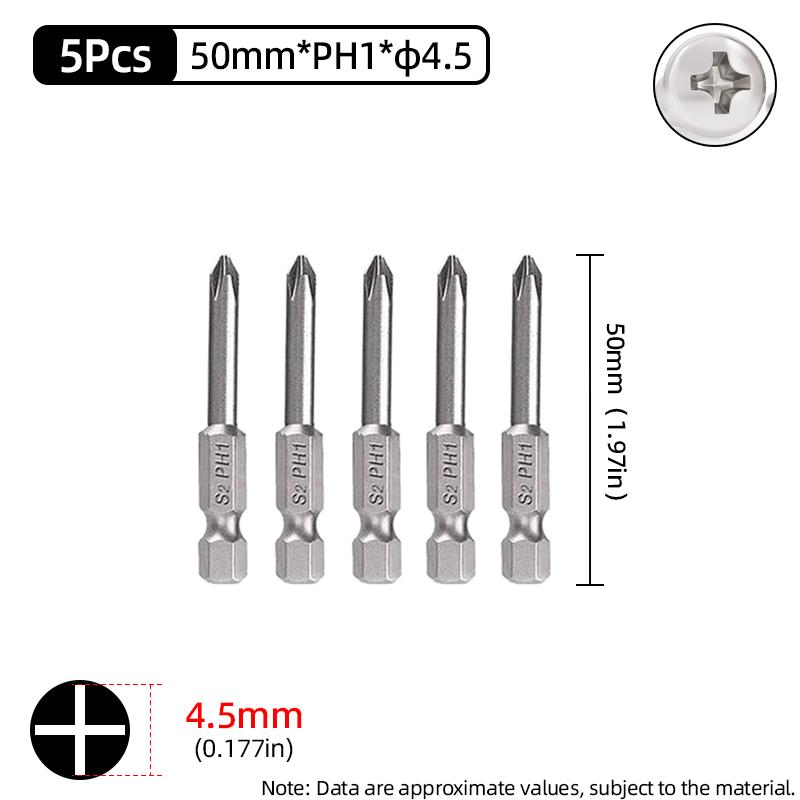 50 мм крестовая отвертка бита PH00/PH0/PH1/PH2 1/4” шестигранный хвостовик магнитная S2 сталь крестовая отвертка биты ручной электроинструмент