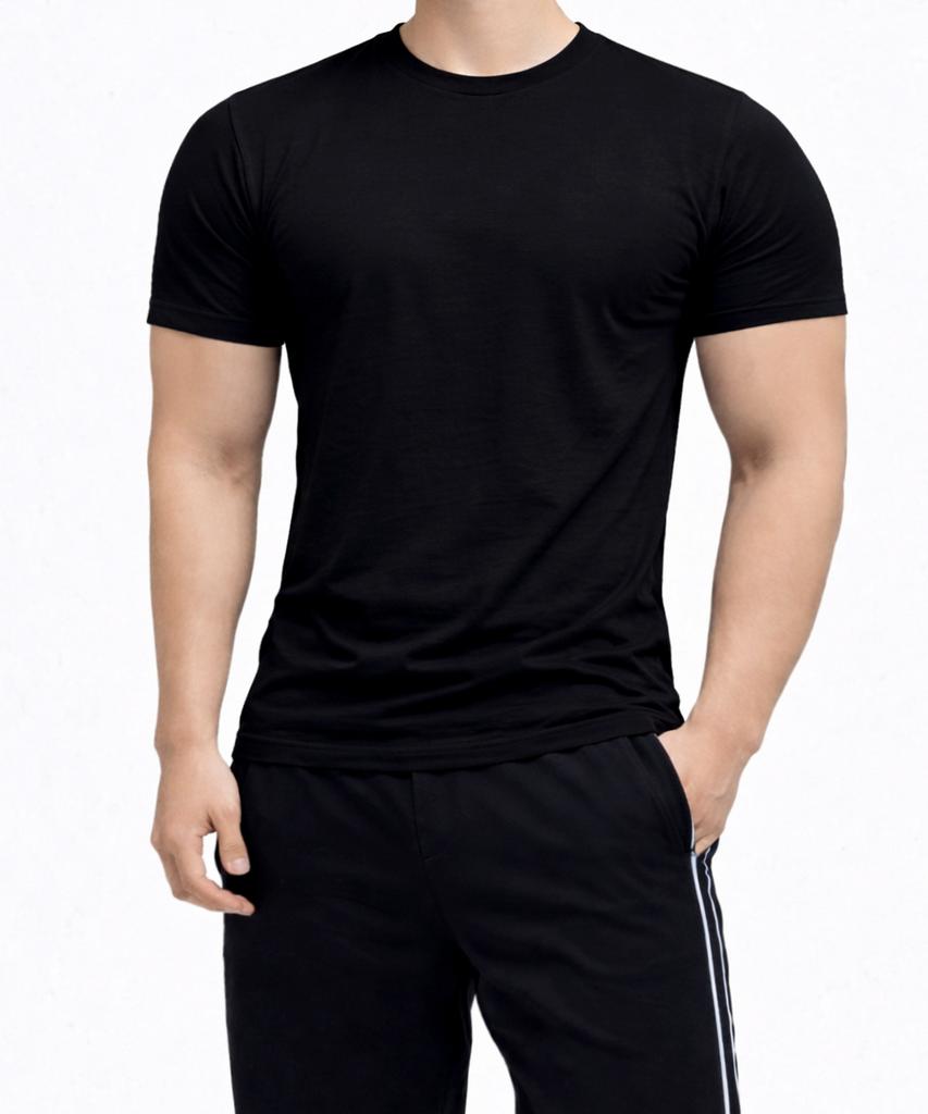 PEPPERSEASONING Cool Air Muscle Fit Plain Short Sleeve T-Shirt 2 Colors