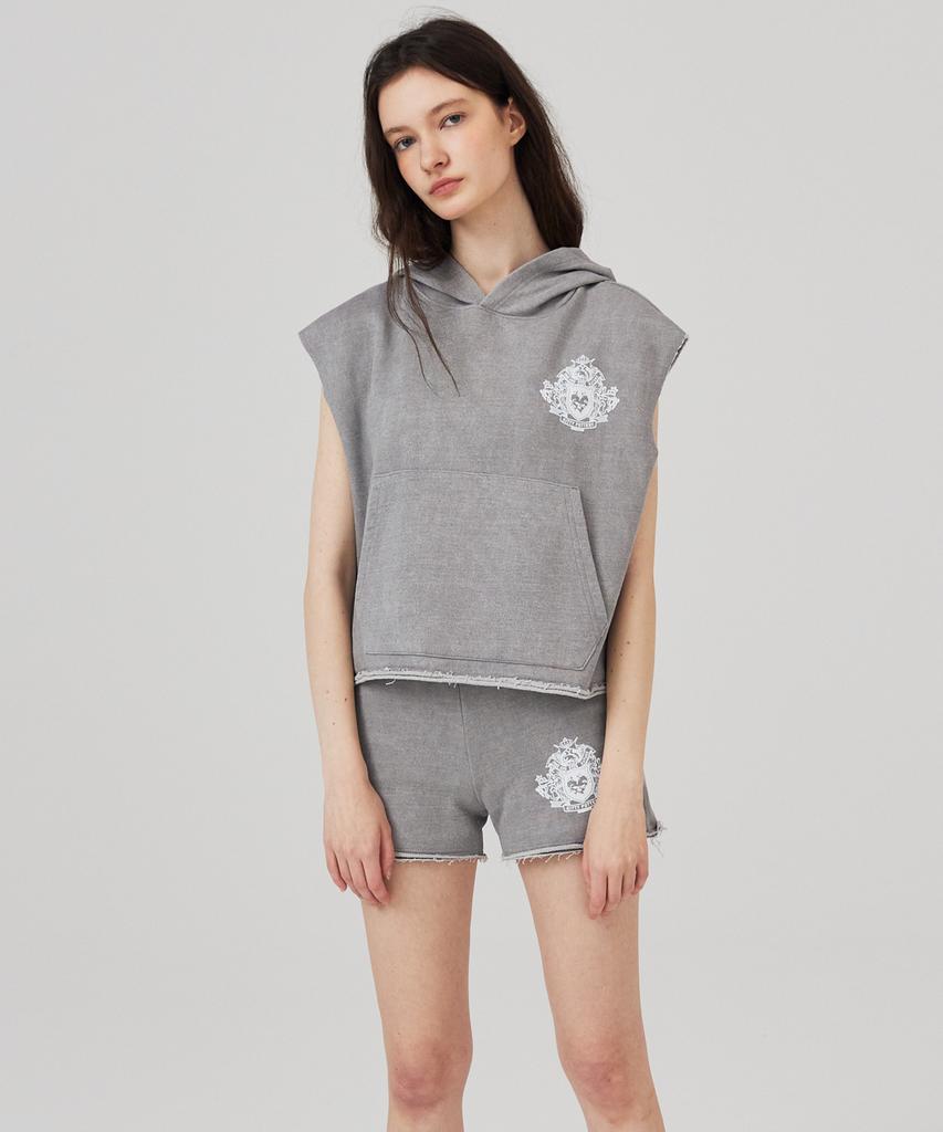 KITTY POTTERY Pigment Sweat Shorts Cool Grey