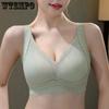 Plus-size Lingerie Women's Fixed Cup Anti-sagging Bra Breast Retraction Thin Seamless Bra Bra Without Underwire Push Up Bra
