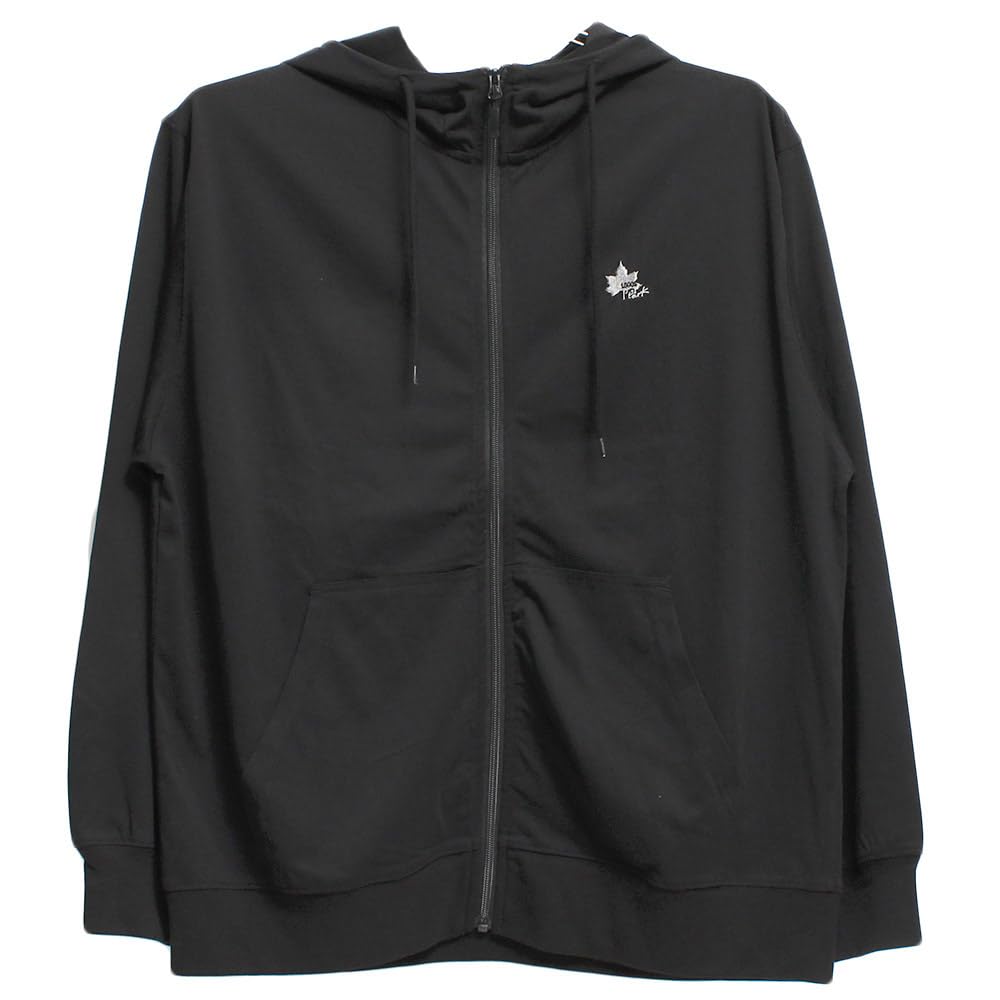 Худи мужское большого размера One Colors LOGOS PARK, легкое, с вышивкой логотипа, с молнией, крой «свитшот», размер 3XL, черный (49)