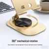 Carbon Steel 360° Rotating Phone Holder with Tablet Stand and Wealth Horse Figurine