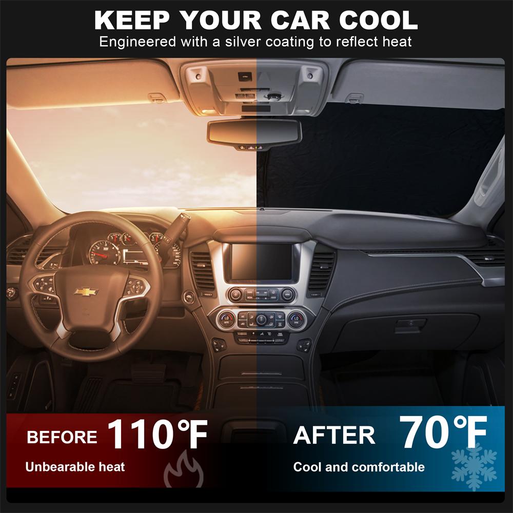 Для Chevy Tahoe 2015 2016 2017 2018 2019 2020 Автомобильный солнцезащитный экран на лобовое стекло Светоотражающий УФ-защитный чехол Козырек Защита Автомобильные аксессуары