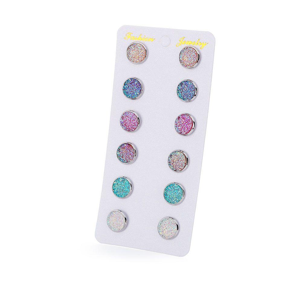 Unique Party Amethyst Jewelry Crystal Horse Eye Ear Stud Amber Opal Quartz Ear Stud Durzy Earrings