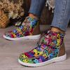 Fashion Print Flats Ankle Women Boots Casual Sneakers Sport Shoes Winter 2025 New Fad Goth Travel Runninng Shoes Trend Snow Botas Mujer