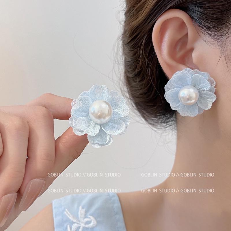 Летние милые серьги с цветами: Универсальные серьги-гвоздики высокого класса с иглой из серебра 925 пробы