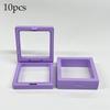 10pcs Plastic Dust-proof Jewelry Packaging Transparent Suspended Storage Boxes Storing Jewelry 3D Suspended Display Boxess