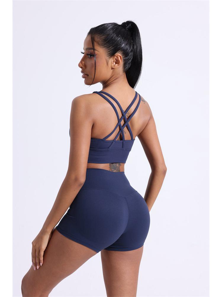 Женский спортивный бюстгальтер для йоги с перекрещенной спинкой Nude Feel