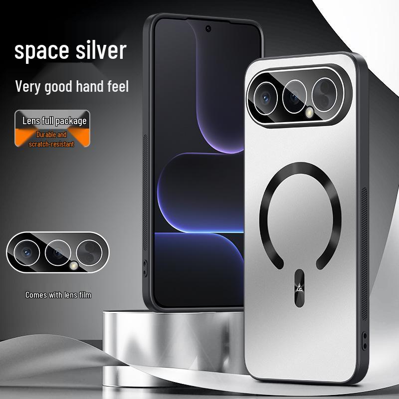 Совместимый чехол для телефона Honor 500 Pro с магнитным держателем, матовый, противоударный, с полным покрытием