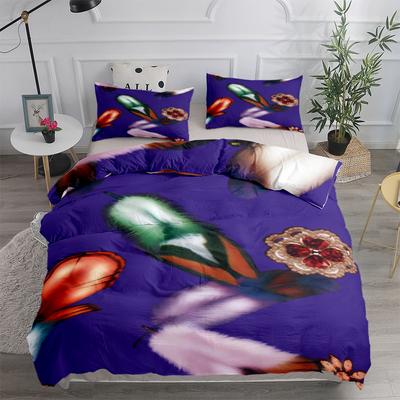 Комплект постельного белья с перьями и драгоценностями King Queen Double Full Twin Single Size