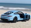 1/36 Alloy Diecast Porsche Taycan Sport Car Model Toy Doors Opend Pull Back Vehicle Model Car for Boys Gifts Collection