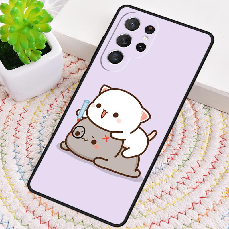 Силиконовый чехол для телефона с изображением персикового кота моти для Samsung Galaxy note 10 pro S26 S25 S24 S23 S22 S21 Plus S25Ultra Чехол