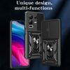 For Infinix Note 50x 5G Case with Slide Camera Lid PC+TPU Kickstand Phone Cover
