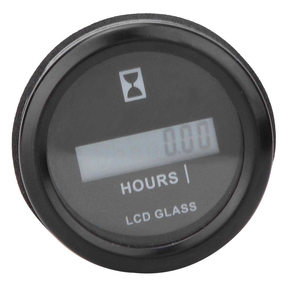 LCD Display Digital Hour Meter for Engineering Vehicle Generator 0 999999.99 Hours