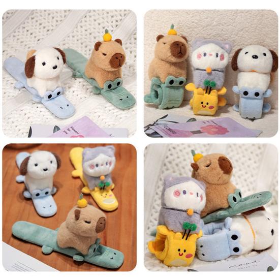 Браслет-лента Capybara Slap с рисунком животных из мультфильмов, собак и кошек, легко защелкивающийся браслет