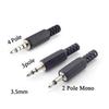 3.5mm RCA Male Plug Connector  2 3 4 Pole Mono Stereo Audio Video Dual Audio Adapter Cable Wire For Headphone Socket