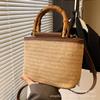 Niche Design Woven Handbag Bag Women's Bag 2025 New Trendy Fashion Beach Bag Foreign Style Crossbody Straw Bag