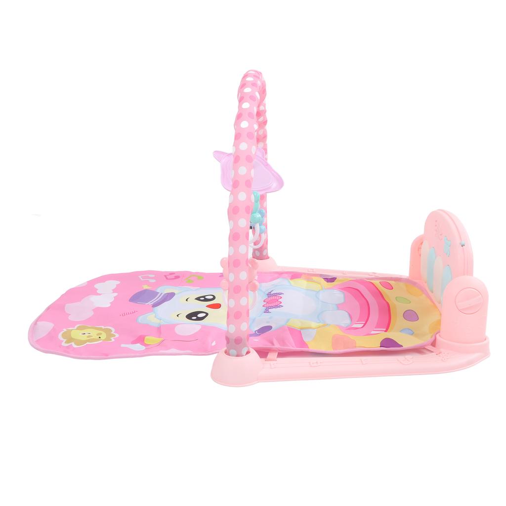 Baby Gym Play Mat Baby Activity Gym Mat with Music Tummy Time Padded Toy Baby Play Mat Gift Pink