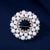 Elegant Pearl Wreath Brooch for Women - High-End Luxury Design for Suits