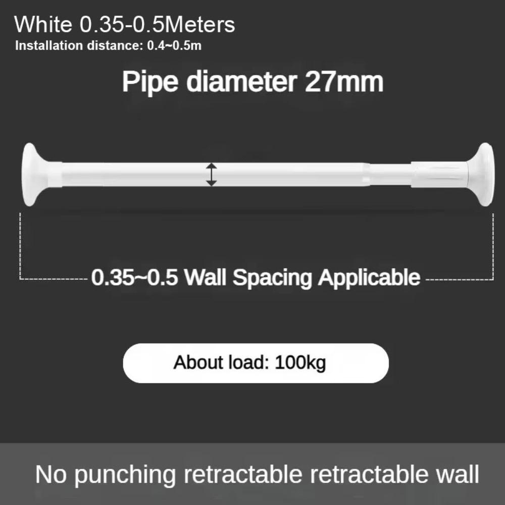 1Pcs No Punch Nail-free Telescoplc Clothing Rod  for Bedroom Curtain Wardrobe Closet