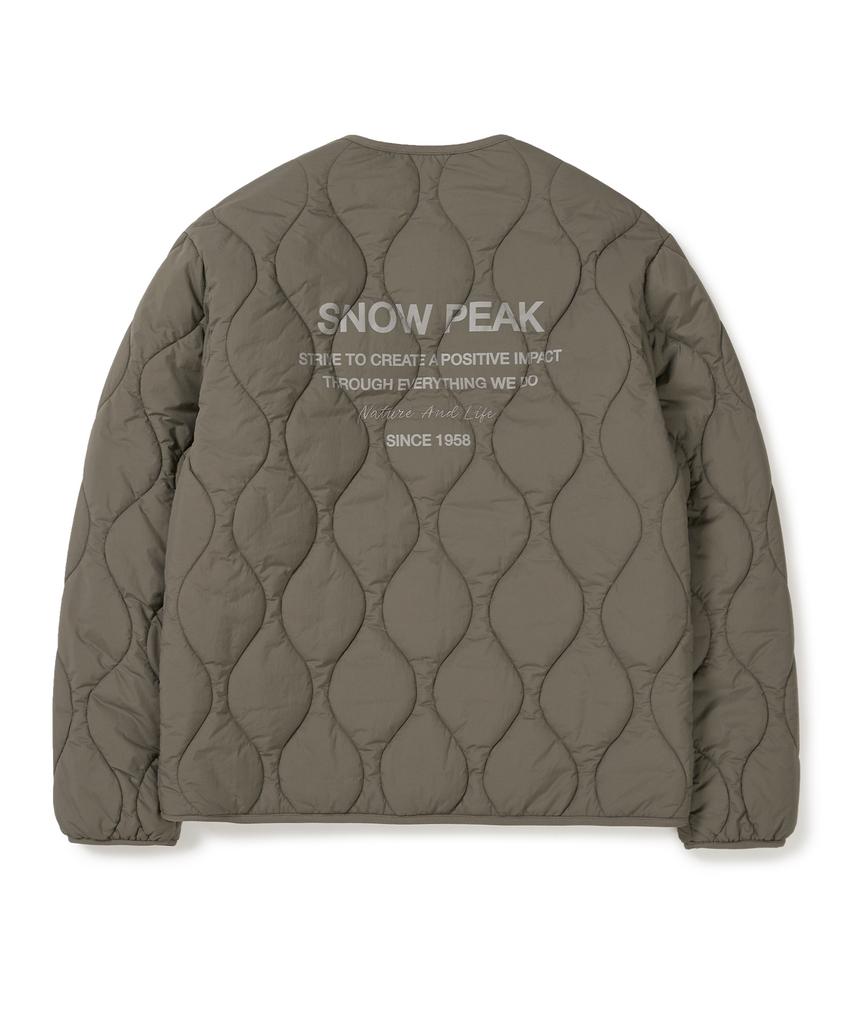 Переработанный стеганый кардиган-куртка Snowpeak Apparel (S24Wufpj02) Темный хаки