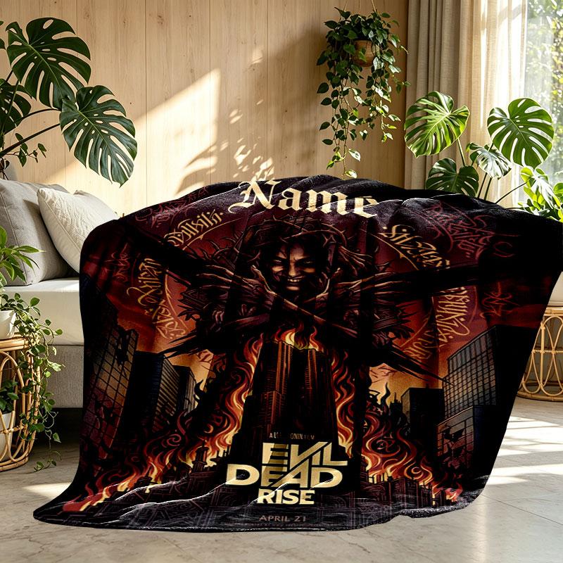 Custom Name Personalized The Evil Dead Print Blanket, Home Decor, Bedroom, Sofa, Camping, Couch, Gifts for Birthday Christmas
