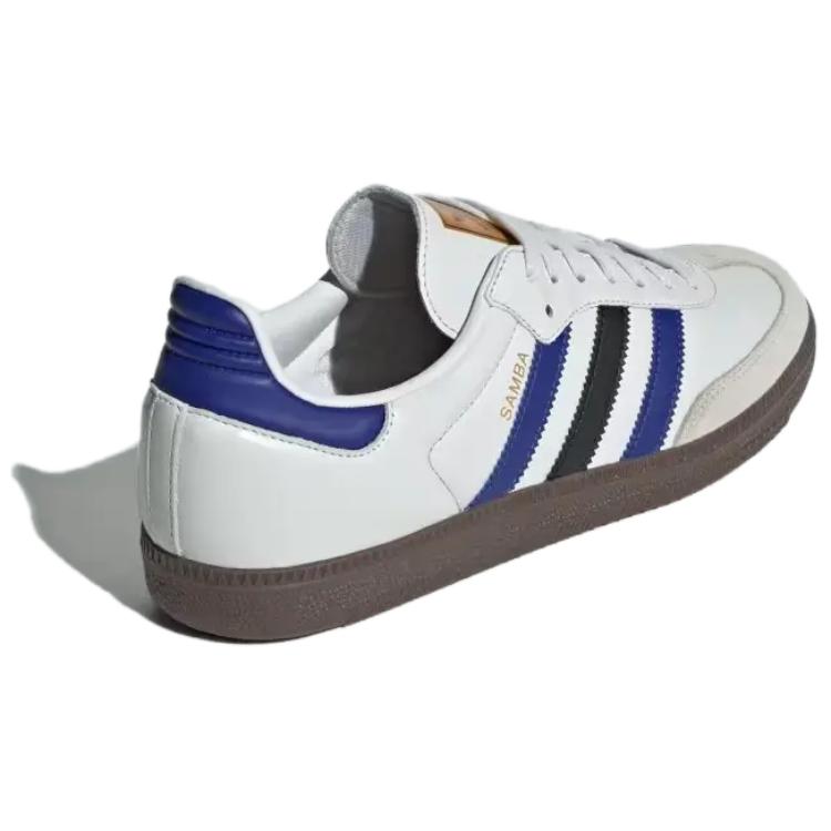 Adidas Кроссовки Samba OG White Active Blue Unisex, кристально-белые, матово-золотые ID1381
