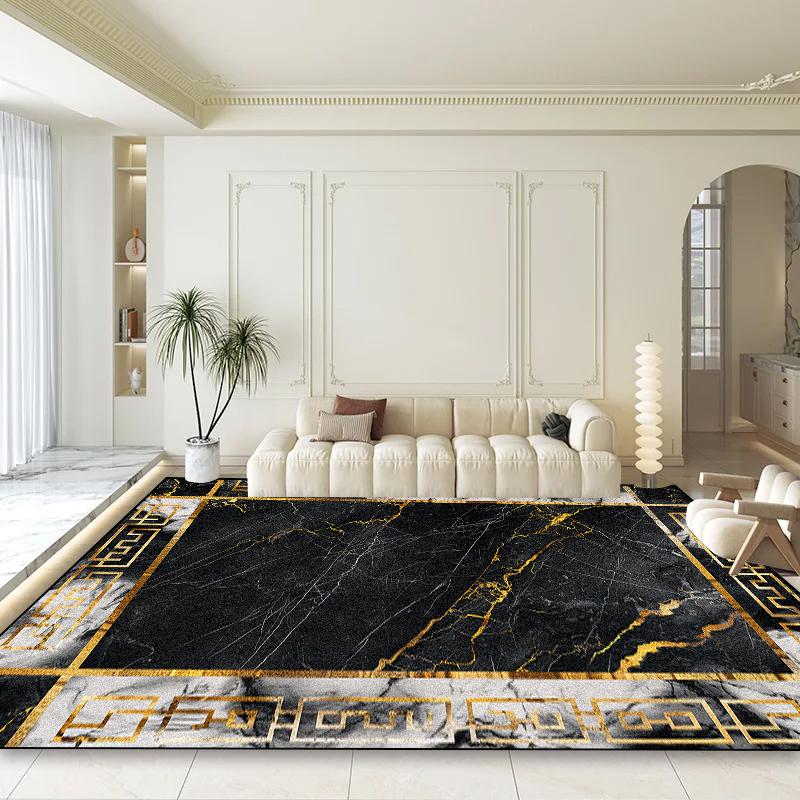 Современный Роскошный Большой Ковер для Украшения Гостиной Домашние Абстрактные Ковры Нескользящие Коврики для Спальни и Гостиной Легко Чистить Коврик для Стола