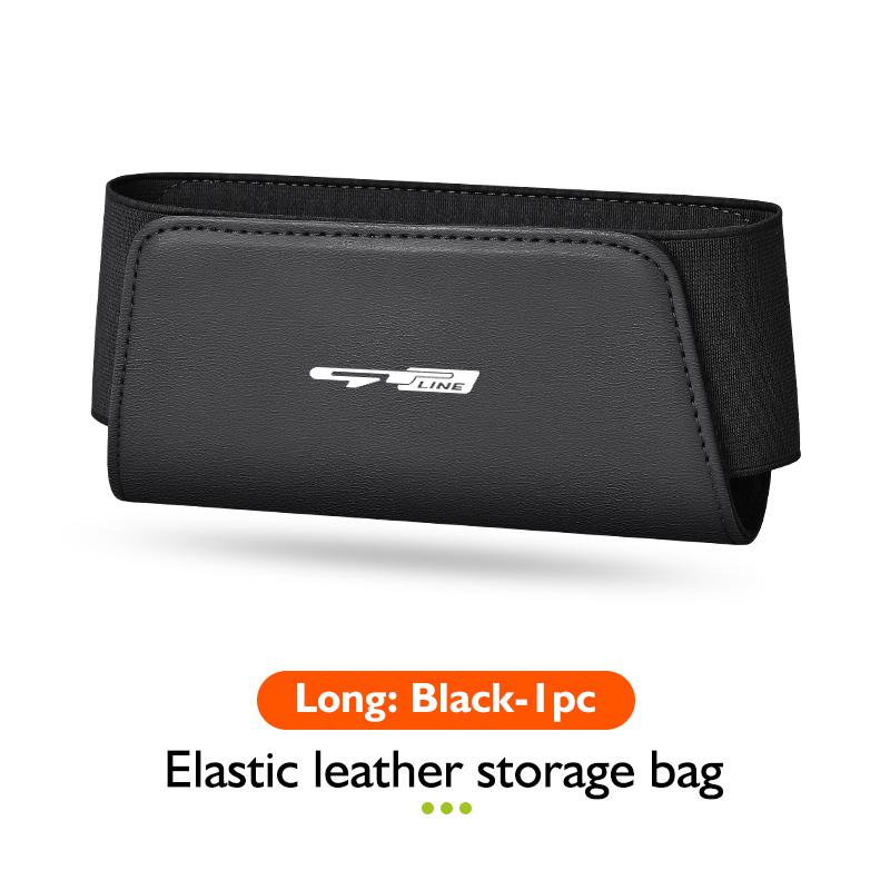 AANS1 Leather Car Door Organizer Phone Sun Visor Glasses Key Storage Bag For KIA Proceed Sorento Cerato Optima Sportage Ceed Niro Soul
