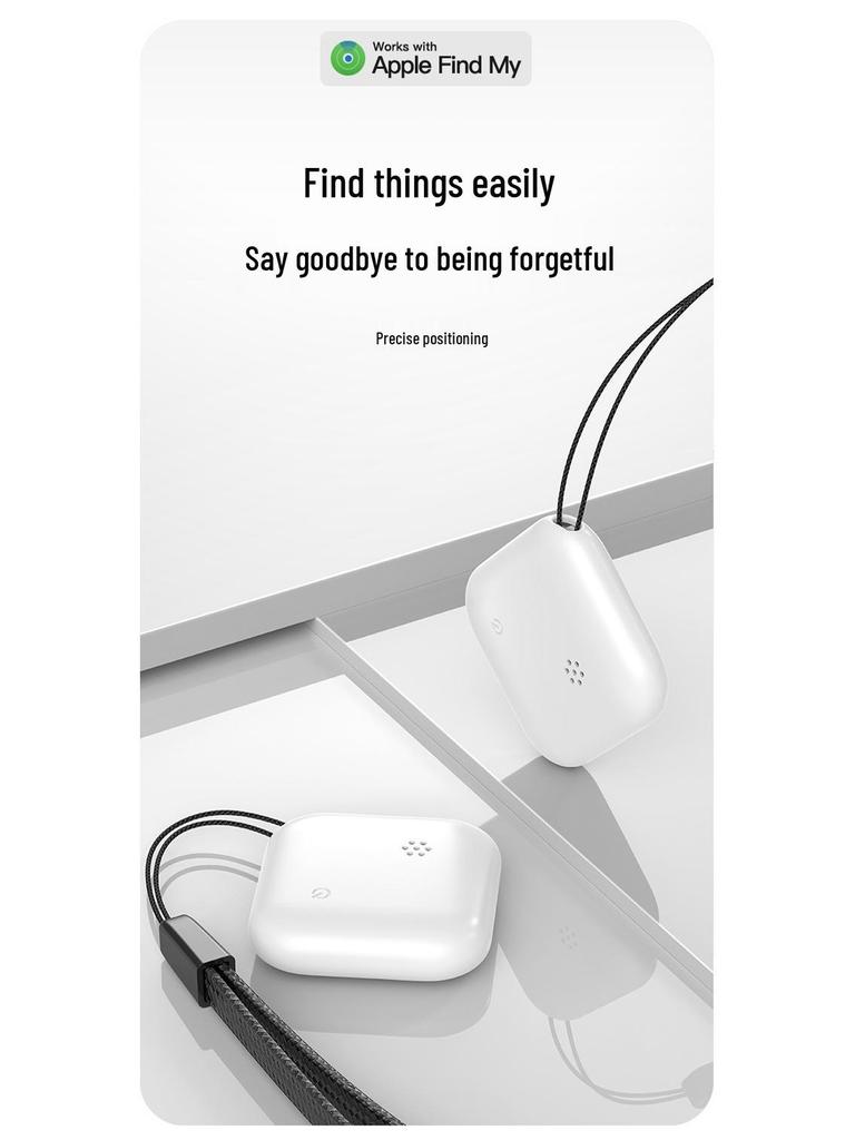 Компактный Bluetooth трекер для питомцев: Совместимо с Apple Find My, Устройство защиты от потери