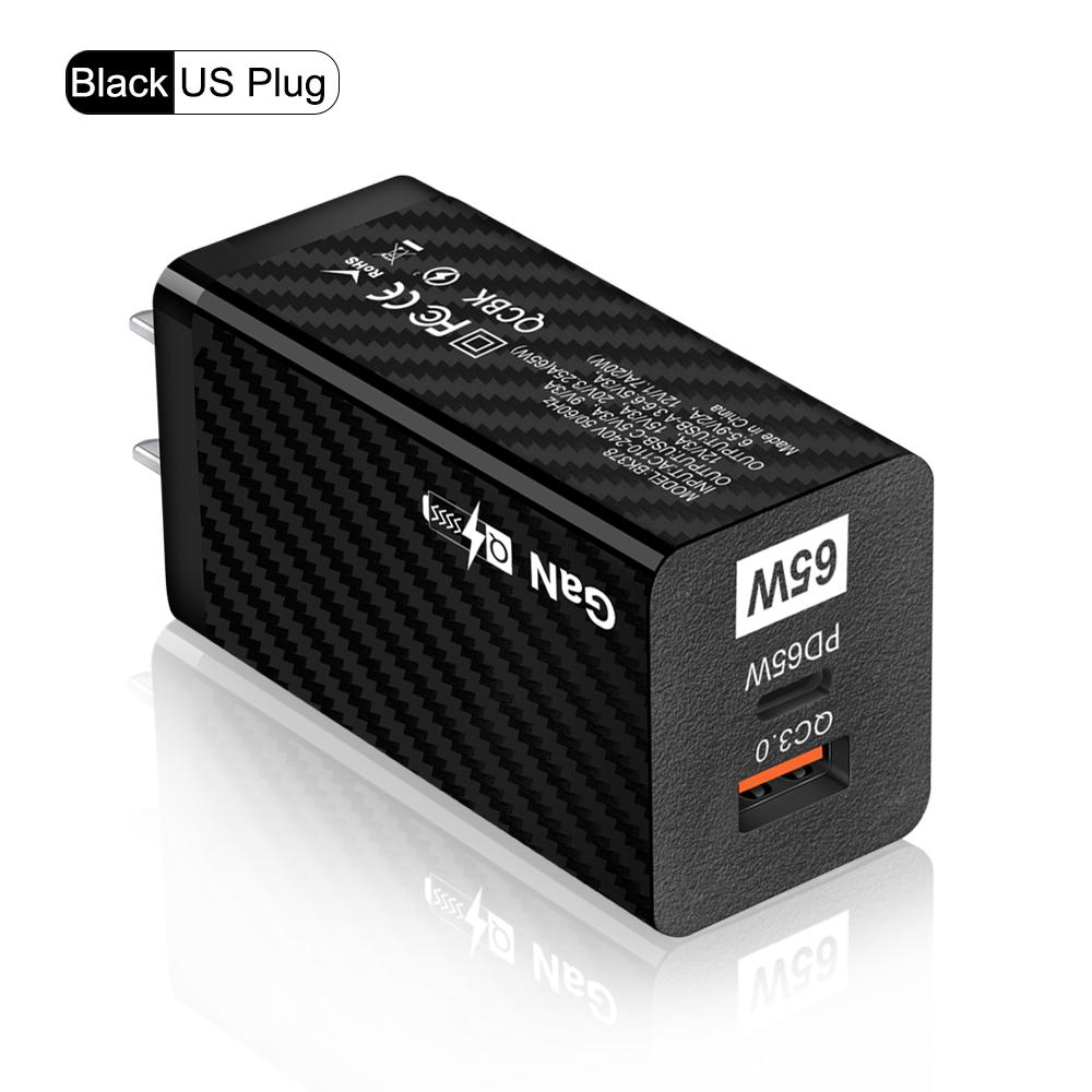 65 Вт GaN зарядное устройство PD Quick Charge 4.0 3.0 Type C USB C быстрое зарядное устройство адаптер мобильный телефон портативное зарядное устройство для планшета iPhone 15 14