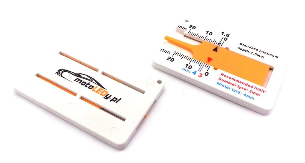 2шт карты измерения глубины протектора шин