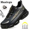 Work Sneakers Men Air Cushion Sport Safety Shoes Male Work Boots Anti-smash Anti-puncture Indestructible Work Shoes Men Lightweight Protective Shoes