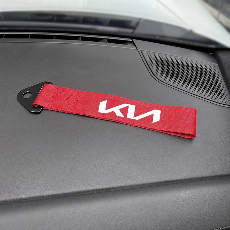 VAZY7 Высокопрочный Нейлоновый Автомобильный Буксировочный Ремень Буксировочные Штанги Прицепные Канаты Крюк Для KN Kia Rio Picanto Sportage Niro Morning Ceed Stonic Optima