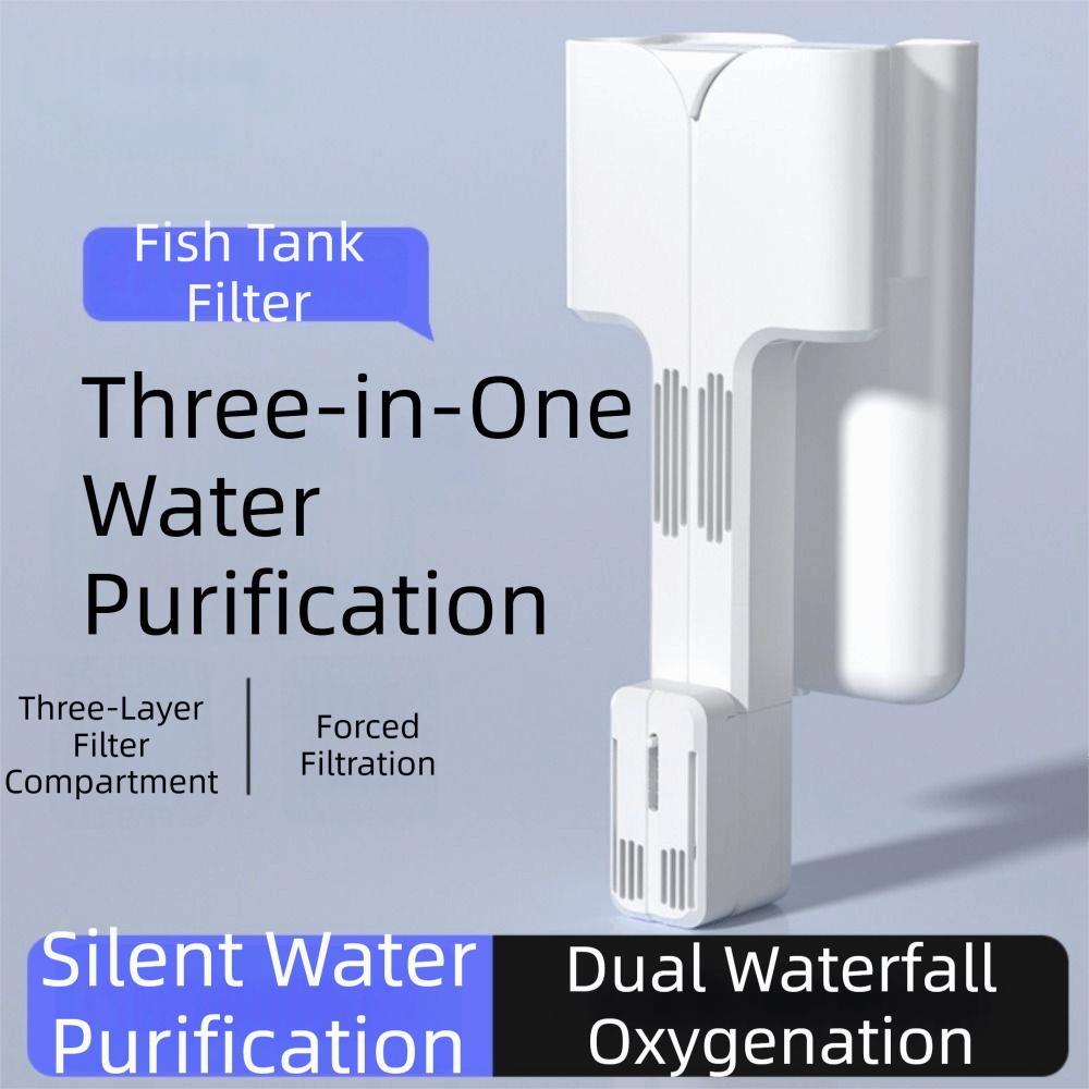 Oxygenation Wall-Mounted Filter 3-in-1 Aquarium Filter Silent Fish Tank Filter Pet Supplies