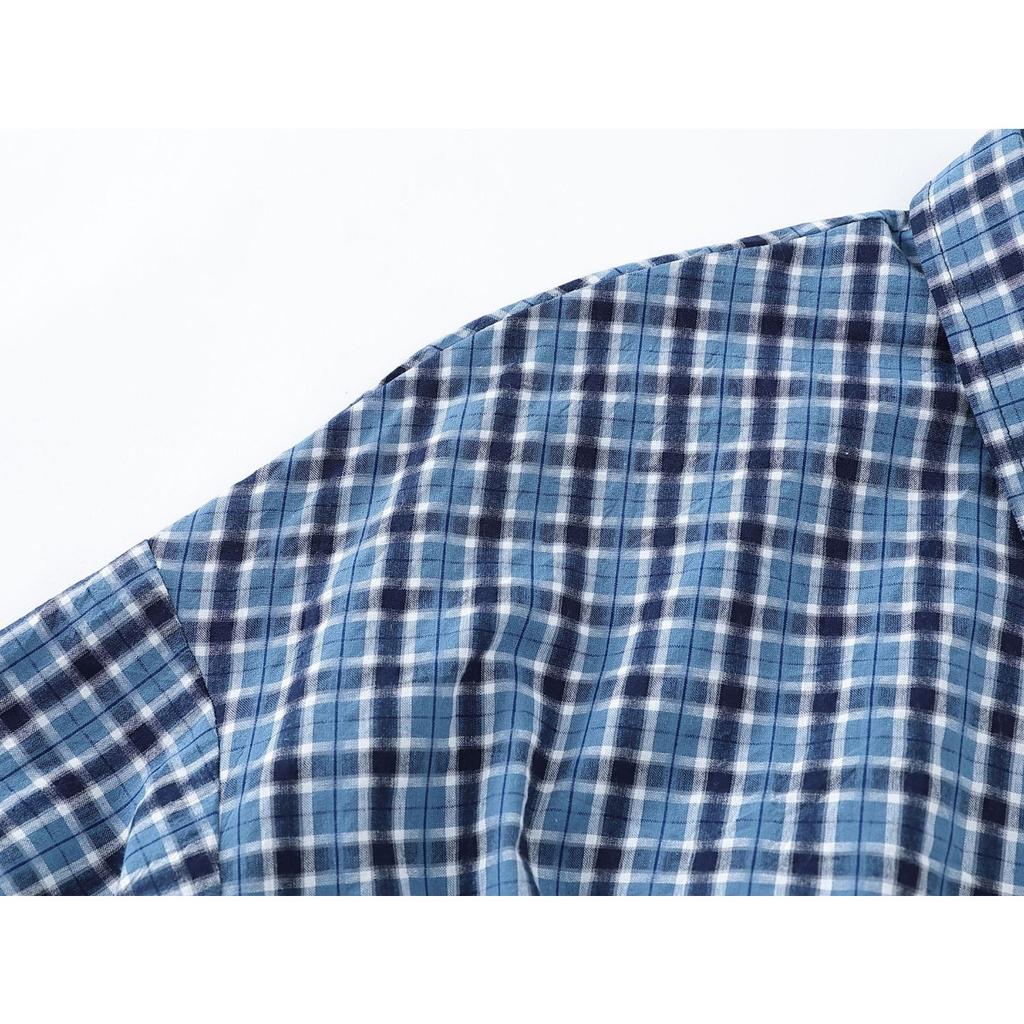 VAYLA Новая американская винтажная рубашка для горячей девушки Женская повседневная приталенная рубашка с длинным рукавом и воротником Ирт Универсальная клетчатая рубашка