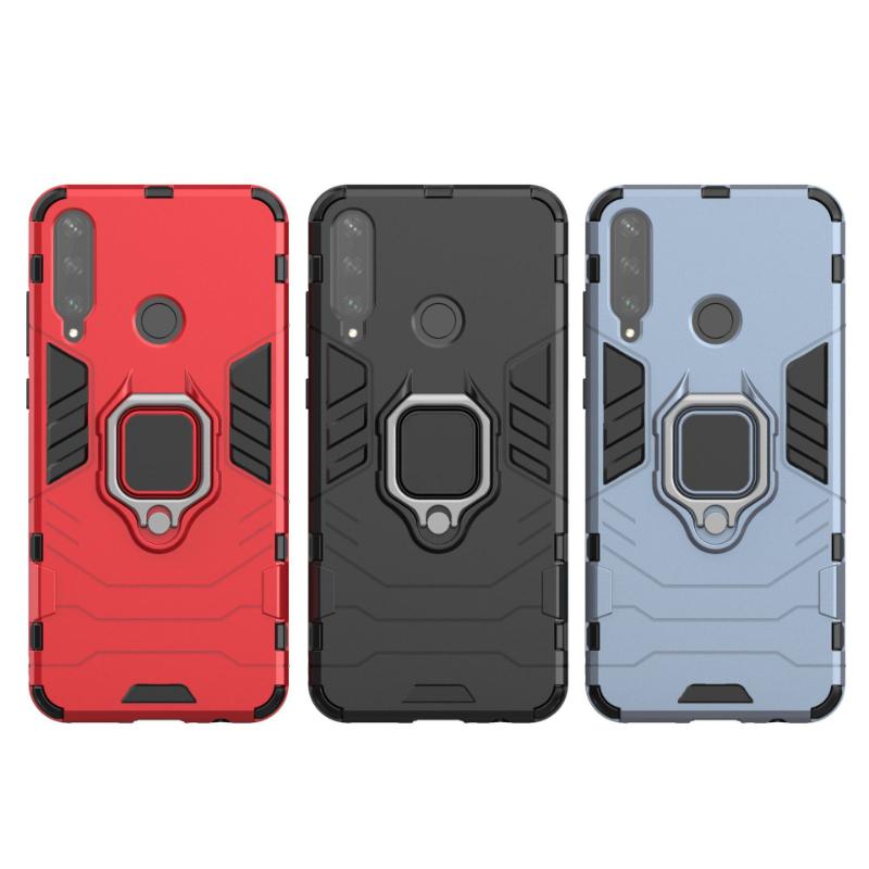 Для Huawei Y6P Y6 (2019) Задняя крышка Чехол для телефона Противоударный армированный антипадающий металлический держатель кольца Магнитный защитный чехол Funda Coque