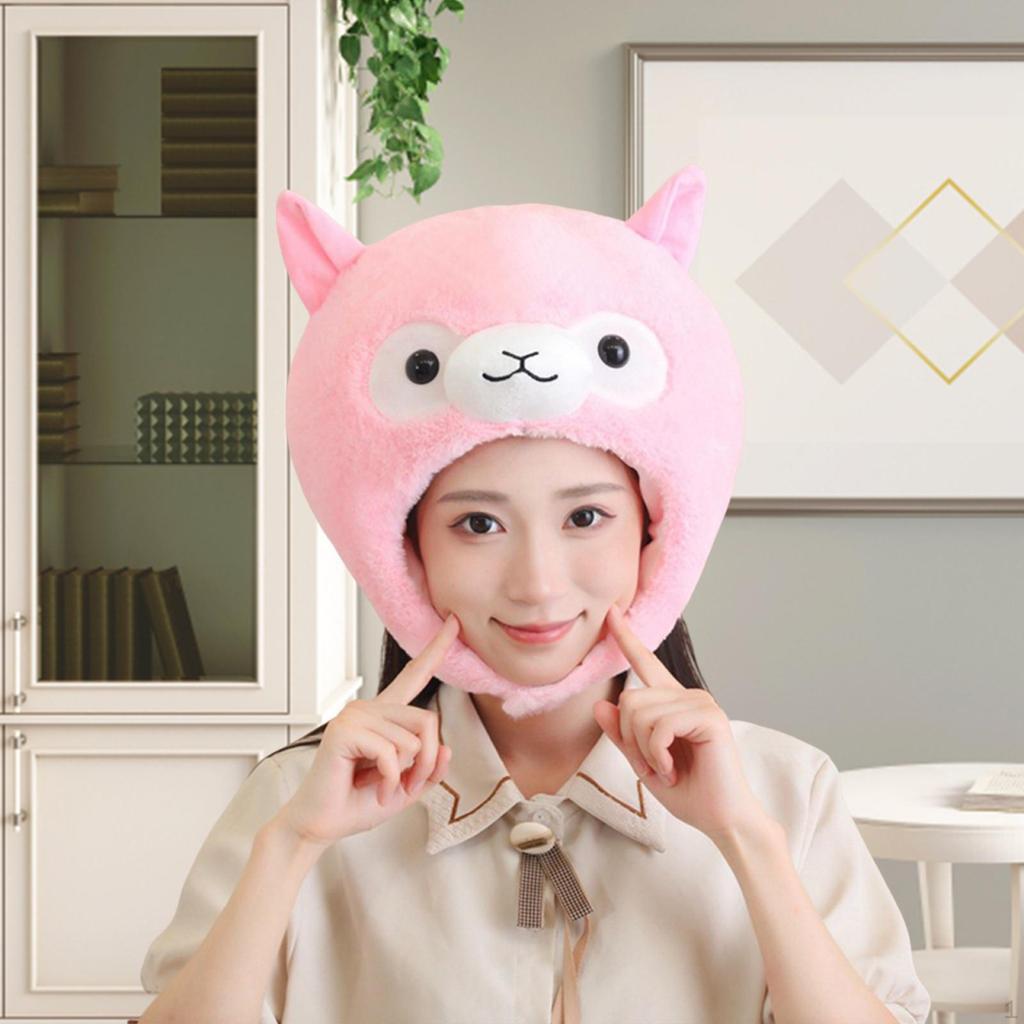 Шапка-животное из альпаки, аксессуары для костюма для косплея, карнавала