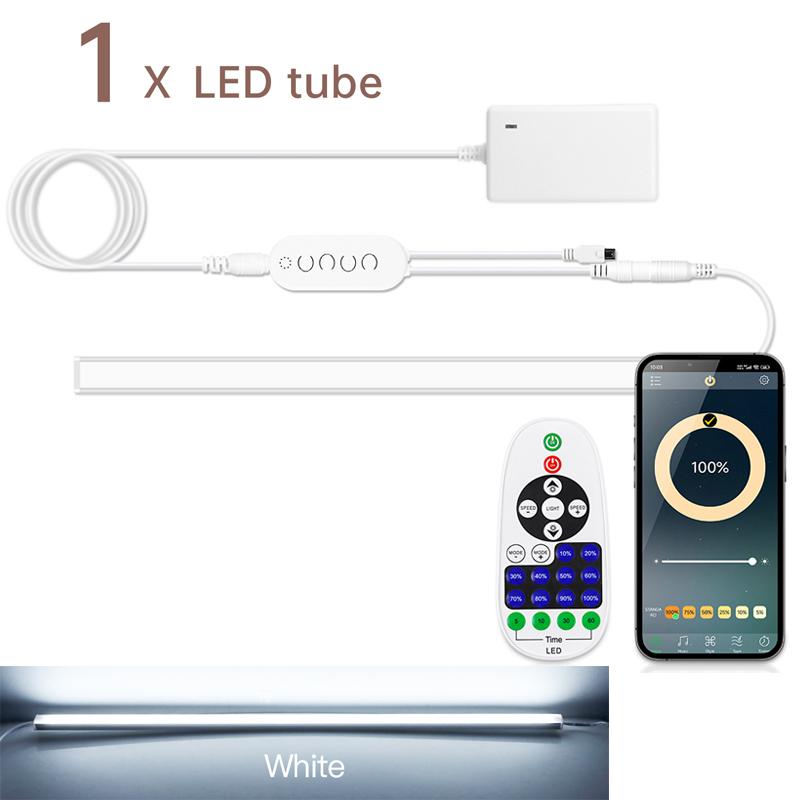Wireless Bluetooth Remote Control Under Cabinet LED Unit Lights Bar 12V Dimmable Aluminium Tube For Kitchen Counter Closet Lamp