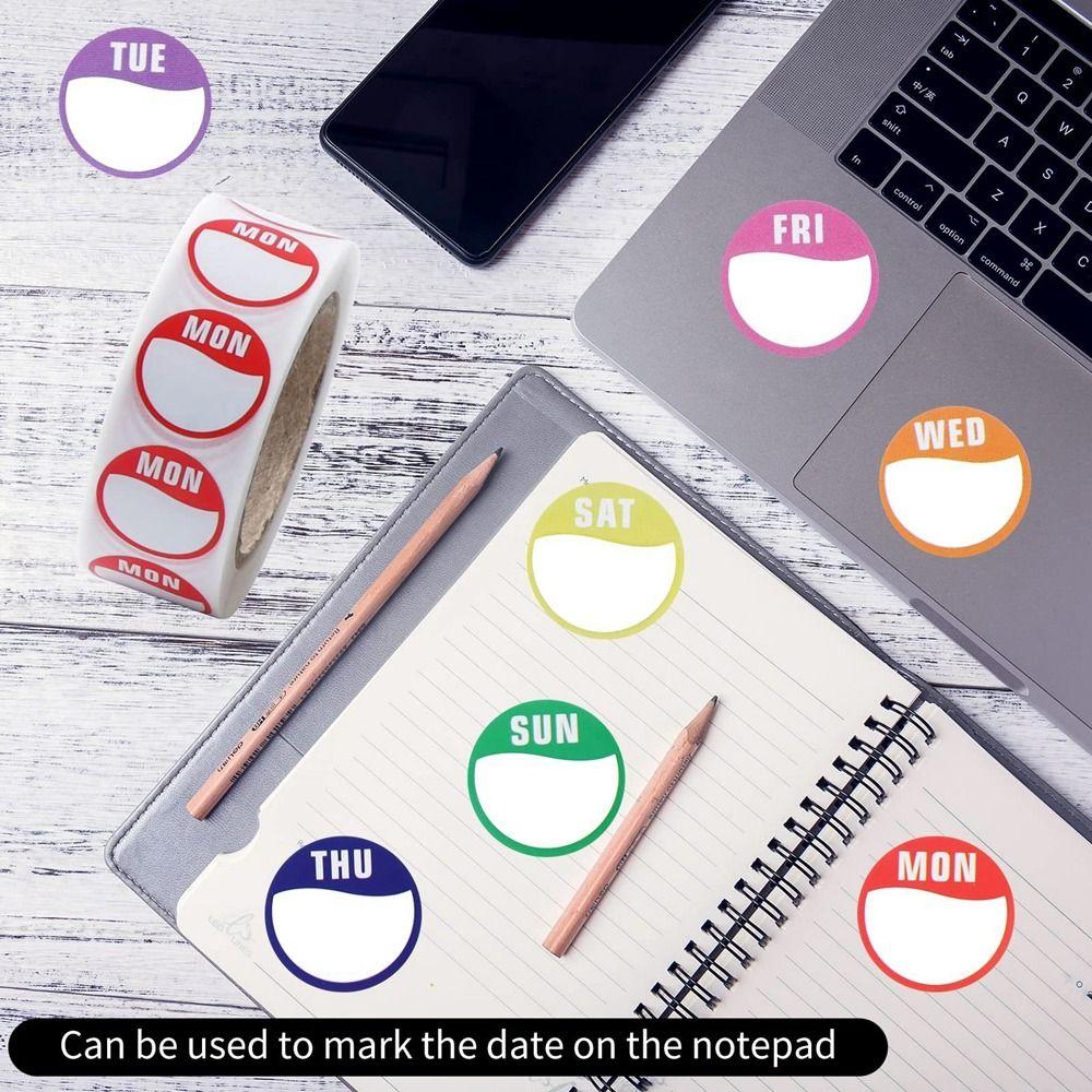 Removable Week Stickers Paper Food Packaging Dots Label New Date Stickers Kitchen