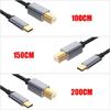 USB C папа на USB B папа Кабель-линия для принтеров, сканеров и музыкального оборудования Подключение к ноутбукам Черный
