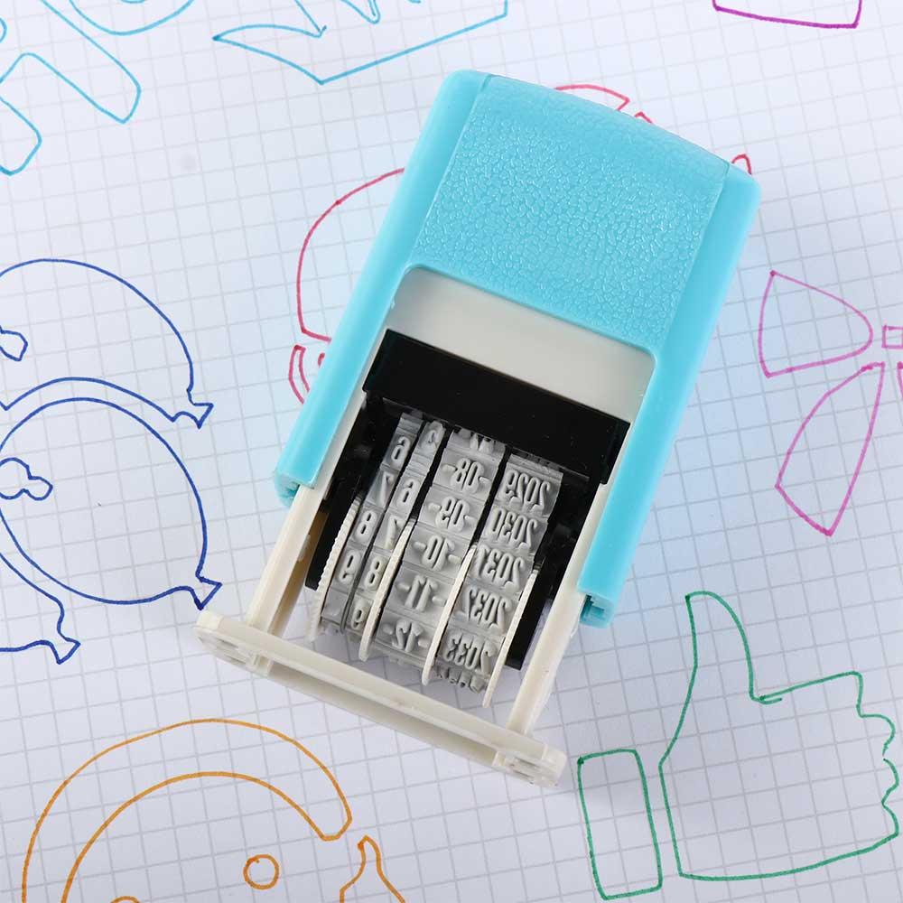 Back to Ink 4mm Self-Inking Automatic Ink Return Handle Account Stamp Date Stamps Date Wheel Stamp