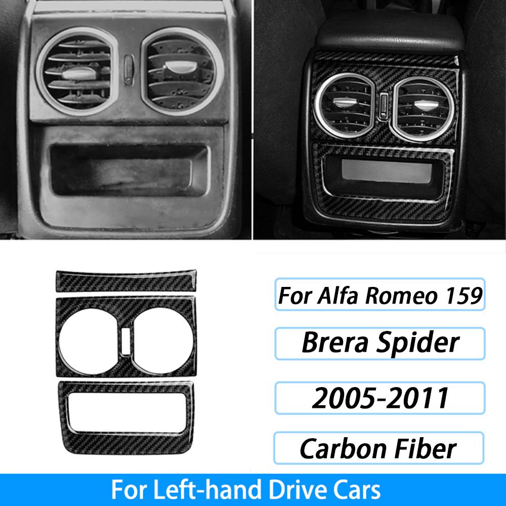 Carbon Fiber Gear Air Outlet Window Lift Steering Wheel Panel Suit Car Interior Accessories Sticker For Alfa Romeo 159 2005-2023