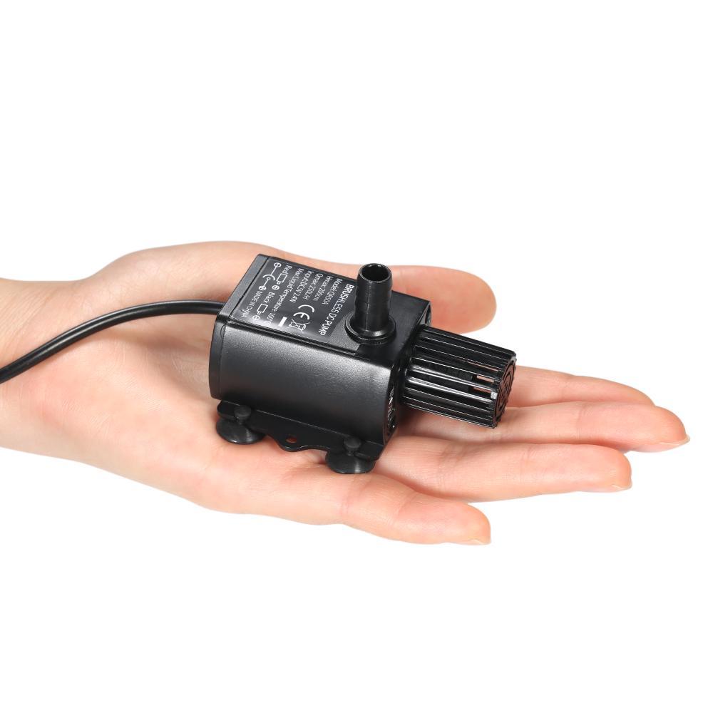 USB DC5V 4.8W Ultra quiet Mini Brushless Water Pump Waterproof Submersible Fountain Aquarium Circulating 300L H Lift